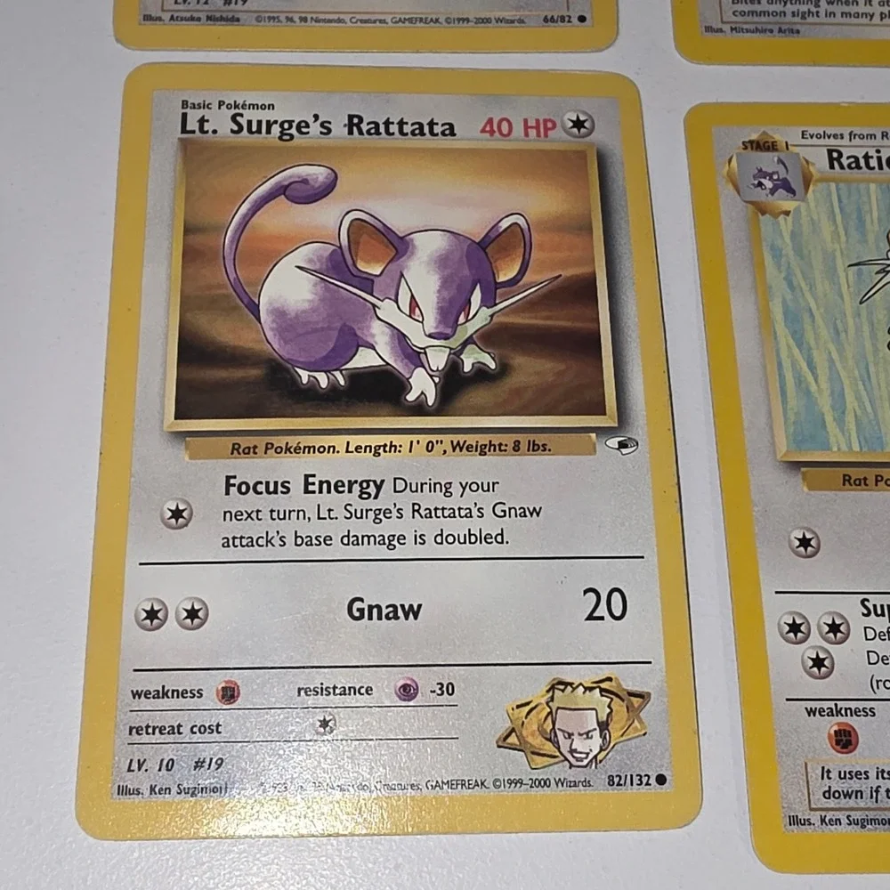 Pokemon Card Lot Rattata Raticate Team Rocket Gym Heroes Legendary Collection